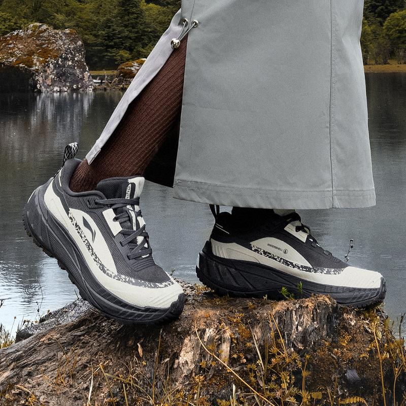 Li-Ning Yijie Lite 2.0 Comfortable Outdoor Wear Resistant Support Low Top Hiking Shoes Women Hiking Shoes White Black AHTU008-4