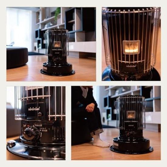 TOYOTOMI Oil Stove KS-67H(B) Black Made Japan Convection Type High Heat Far Infrared Heating Wooden Rooms Up 17 Tatami Concrete 24 Stylish