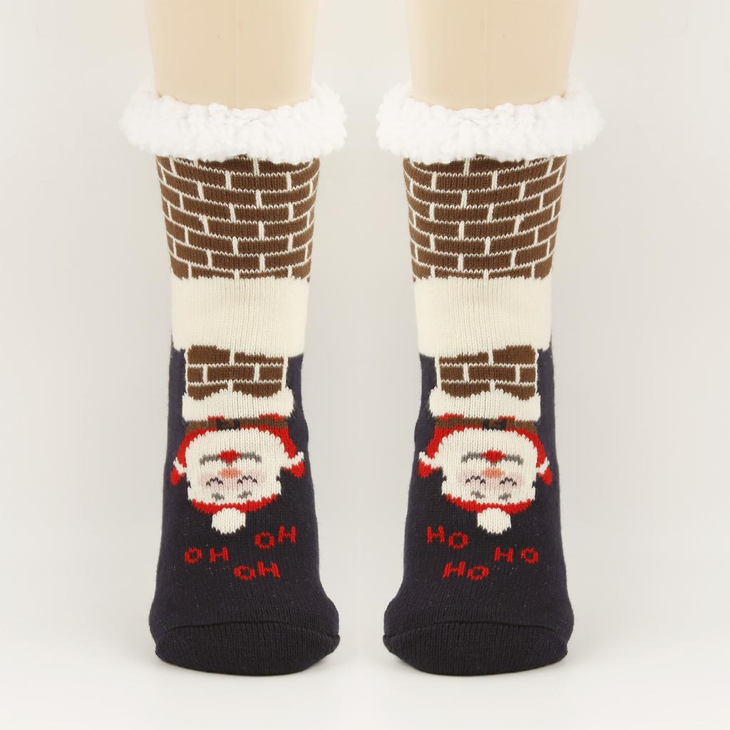 Γυναικείες Χριστουγεννιάτικες Κάλτσες Δαπέδου Κάλτσες Χιονιού Πάχους Φλις Κάλτσες Σπιτιού για Ύπνο Καλύμματα Καλτσών Χαλιού