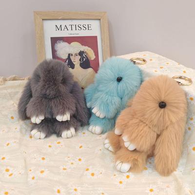 Year of the Rabbit Faux Fur Plush Toy Pendant - Cute Gift for Girls