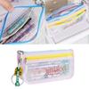 Clear Pencil Case Large Capacity Pen Bag Double Layered Pen Organizers Travel Makeup Pouches for Student Women Adult