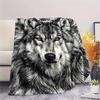 Filz Panda Wolf Leopard Kaninchen Druck Flanelldecke, Hohe Qualität, Bequem für alle Jahreszeiten, Heimdekoration, Wärme und Komfort, Perfekt für Weihnachtsgeschenke