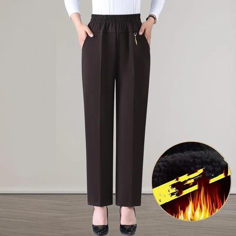 Autumn Fashion Pants Brand Elastic Waist Size Women's Plus Size Thin Pants Casual Office Outdoor Pants