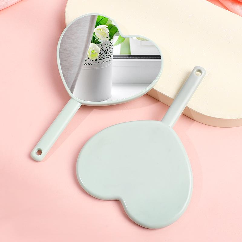 Customizable Mini Heart-Shaped Portable Makeup Mirror – Handheld, Hangable, Perfect for Students