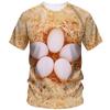 Hip Hop Fun Egg 3d Printed Summer Men's Short Sleeve Creative Harajuku Casual Loose T-Shirt Fashion Street Comfort Clothing