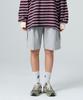 ROCKED GARAGE [Unisex] Bermuda Wide One-Pleat Cargo Sweat Shorts [Grey]