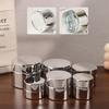 Cosmetic Jar 5-50G Face Cream Glass Bottle Silver Cream Jar Cosmetic Container Empty Nail Glue Jar Travel Makeup Container