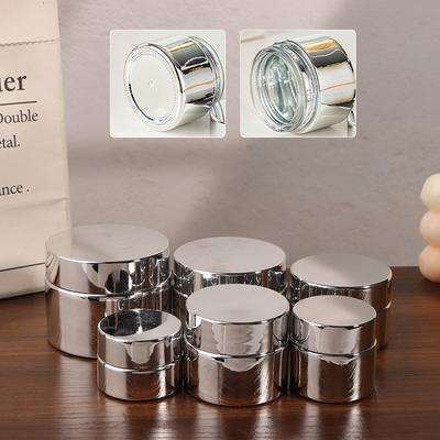 Zilveren Glazen Crème Pot 5-50g Cosmetische Pot Gezichtscrème Glazen Fles Cosmetische Container Make-up Container Lege Nagellak Pot Reizen