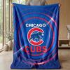 Chicago Cubs Flannel Fleece Blanket Cozy Warm Throw Blanket For Couch Bed Travel All Season Use