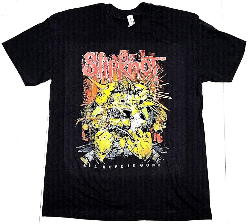 

SLIPKNOT T-shirt Heavy Metal Band Tee Men s 100% Cotton Black New Unisex T-Shirt S