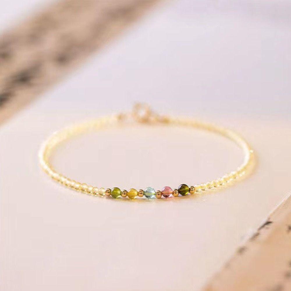 Waterproof Wealth Attraction Bracelet Jewelry Citrine Get Rich Bangle  Female Lady Girl