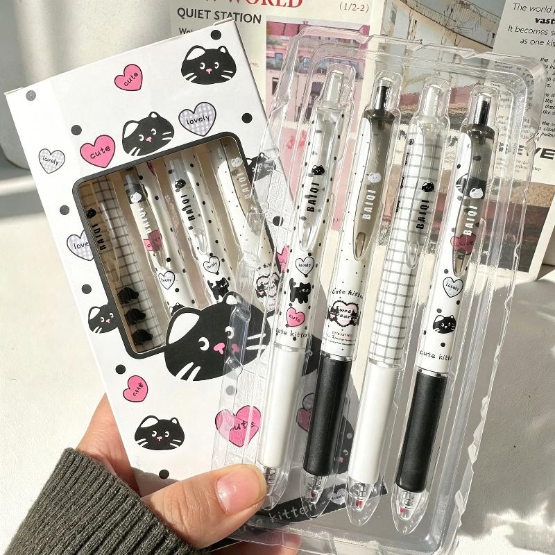 Cute Kawaii Cartoon Gel Pen Set Non-slip Grip Smooth Writing for Students Exam Note Taking Classroom Supplies