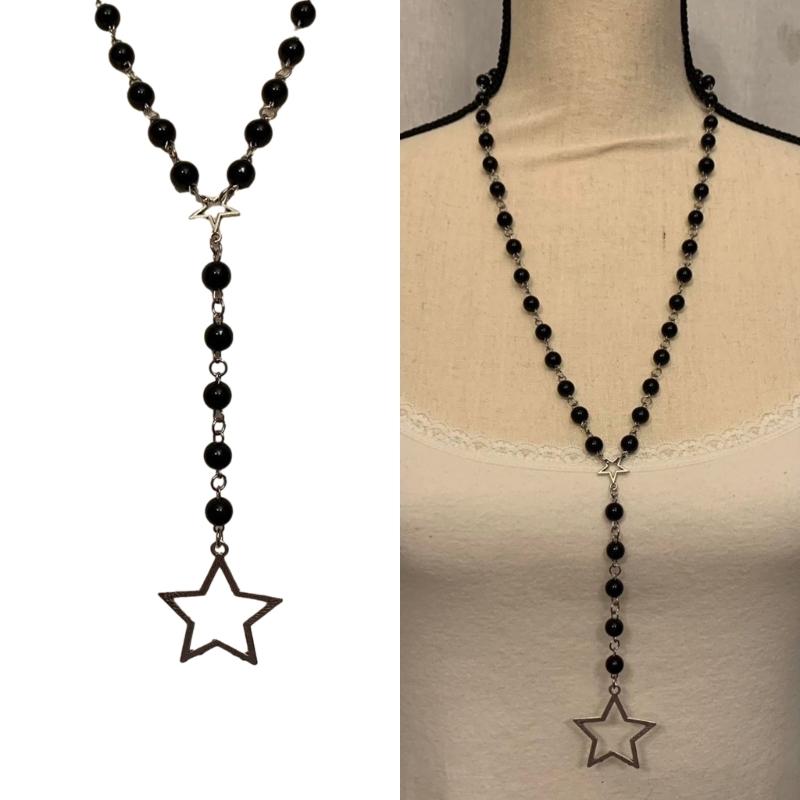 Star Flower Pendant Necklace Sweet Cool Clavicle Chain Necklace Fashion Jewelry