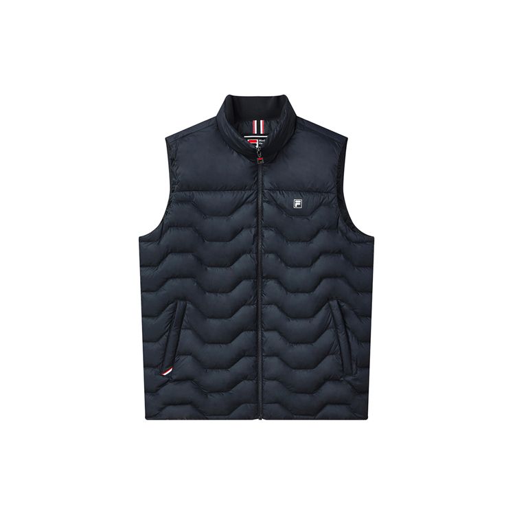 FILA Fleece Lined Full Zip Business Vest Men Vests Legendary-Blue F11M141901FNV