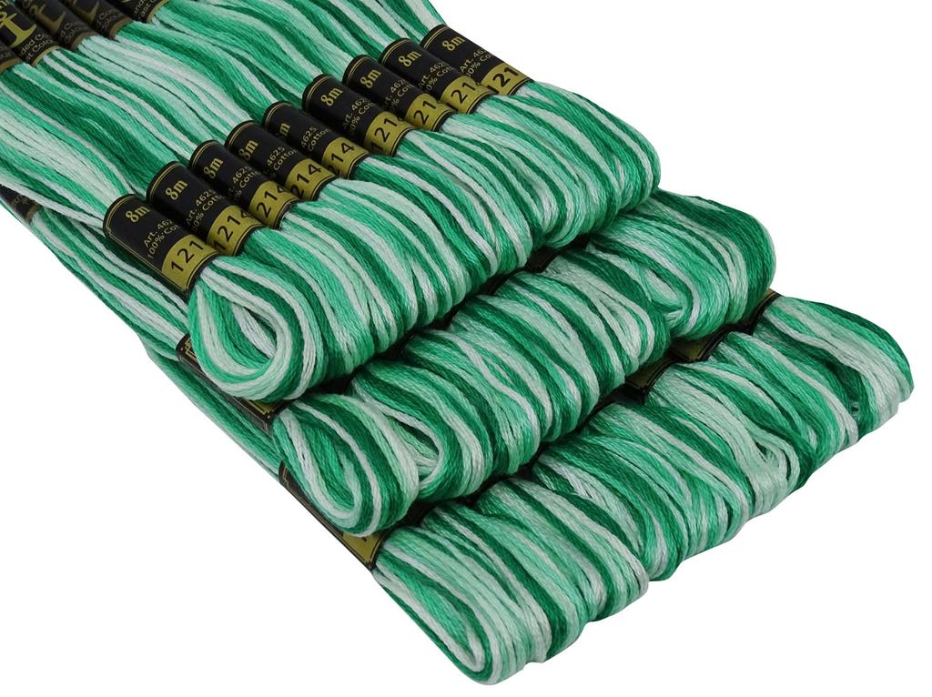 IBA Indianbeautifulart Ață dublă din bumbac cu șuvițe din punct de cruce pentru broderie manuală Ață dentară 25 frici-maro și