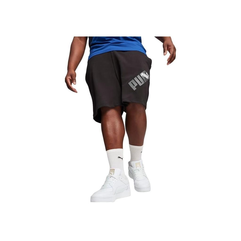 Puma Power Graphic 9 Printed Letter Lace-Up Sports Casual Shorts Men shorts Black 681260-01