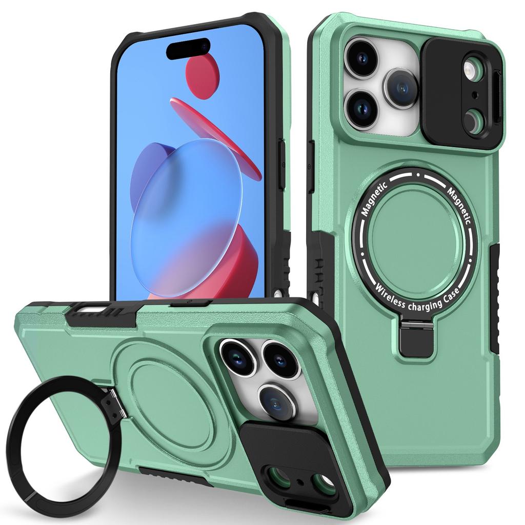 Applicable To iPhone17ProMax Succubus Window Mobile Phone Case Magsafe Magnetic Apple 16Pro Bracket 15 Sets