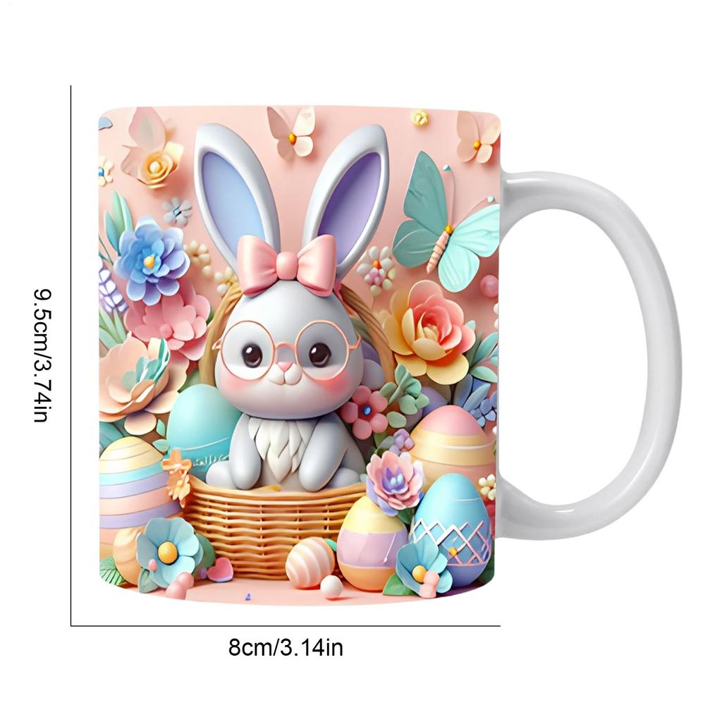 

Easter Bunny Coffee Mugs Ceramic Tea Cup Bunny Easter Enamel Mugs Cocoa Chocolate Mug Water Milk Mug Breakfast Juice Cup Tea Mug 300ml