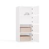 ALMA WHITE Kommode 4 Türen 4 Regale