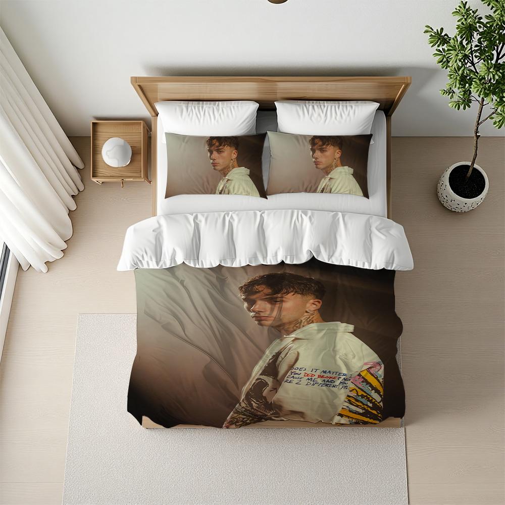 Tony Boy Rapper Duvet Cover Set Home Style Bedding Soft Laundry Cotton Bed 3 Piece Set Student Dormitory Gift