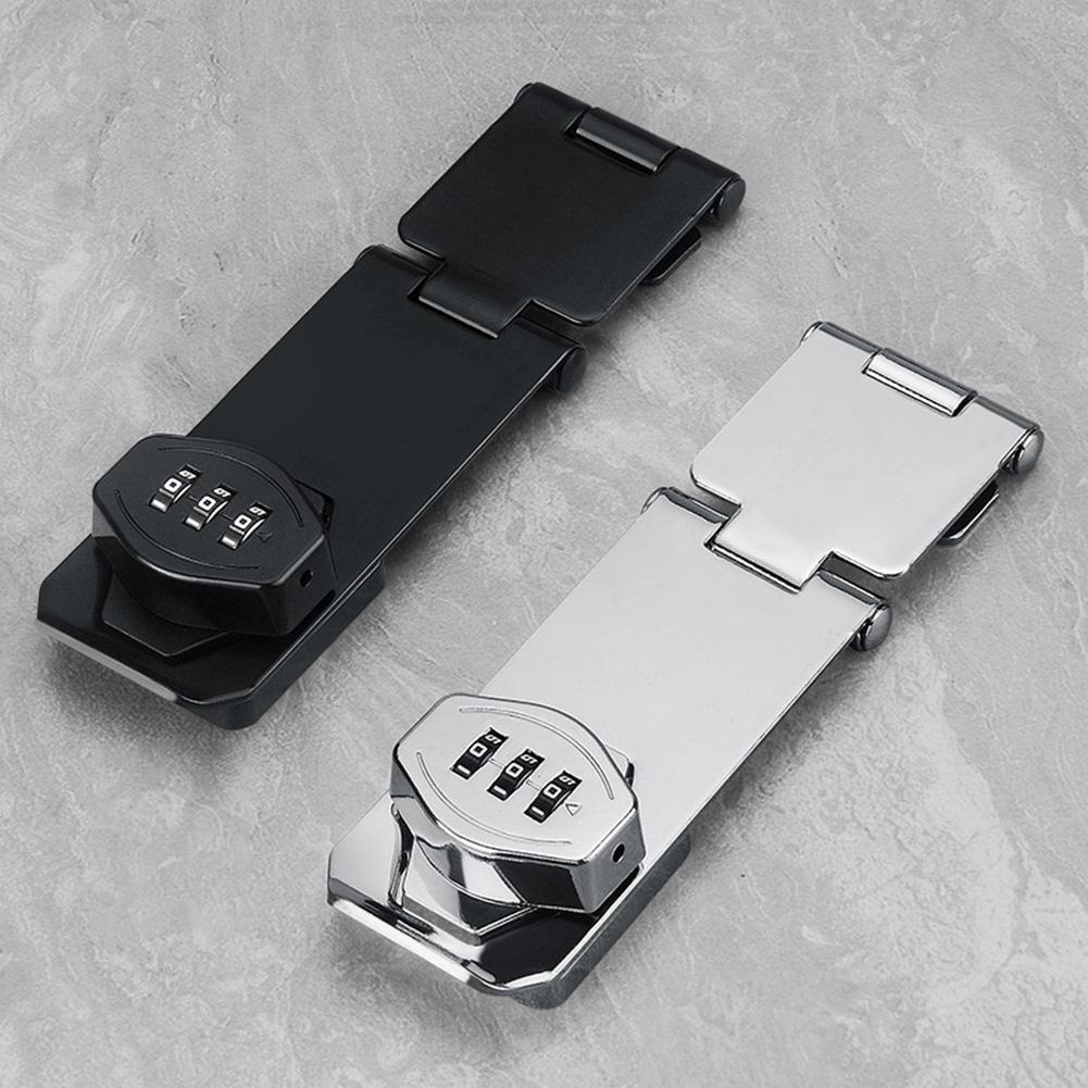 Household Cabinet Password Hasp Locks Cabinet Door Combination Lock Door Security Slide Latch Lock for Small Doors Cabinets Door