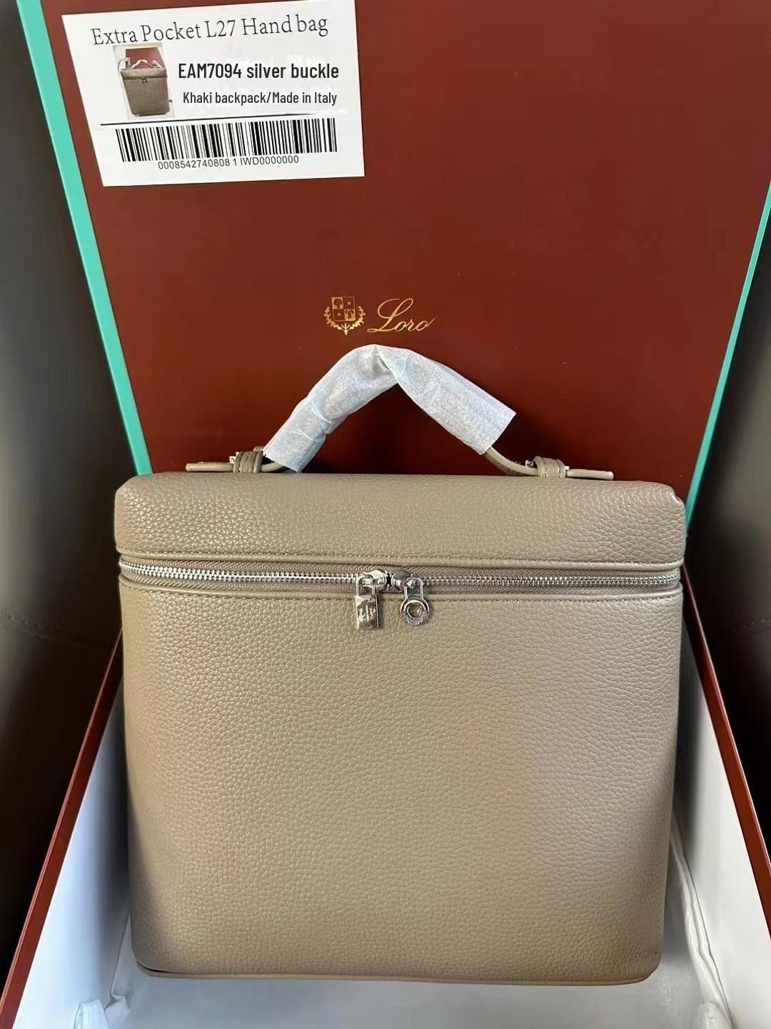 

Женский рюкзак Litchi Grain из натуральной кожи 2025 года: Высококачественная модная сумка через плечо для путешествий и учебы хаки