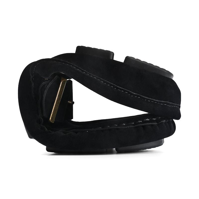 Sommar Andningsbara Herrskor Mode Äkta Läder Halvskor Slip On Mockasiner Casual Halvloafers