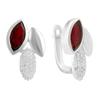 Silver Earrings with Artificial Garnet Nano 2.434ct (60002405)
