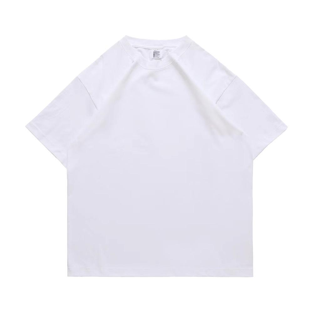 Heavy Short-sleeved Men's and Women's Pure Cotton Loose Large Size Oversize European and American Hip-hop Summer American Top New