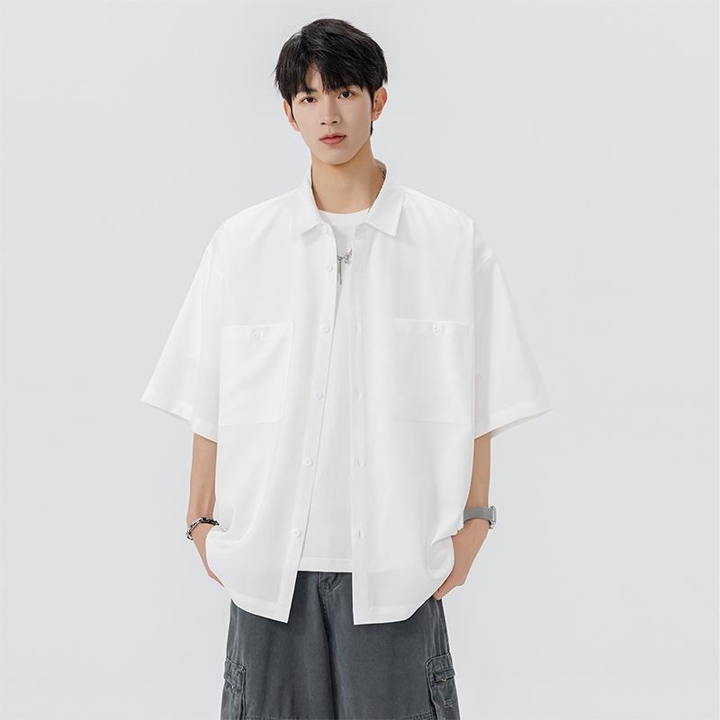 

Short Sleeved Shirt Men s Summer Thin Casual Versatile Casual Half Sleeved Lapel Shirt 2XL