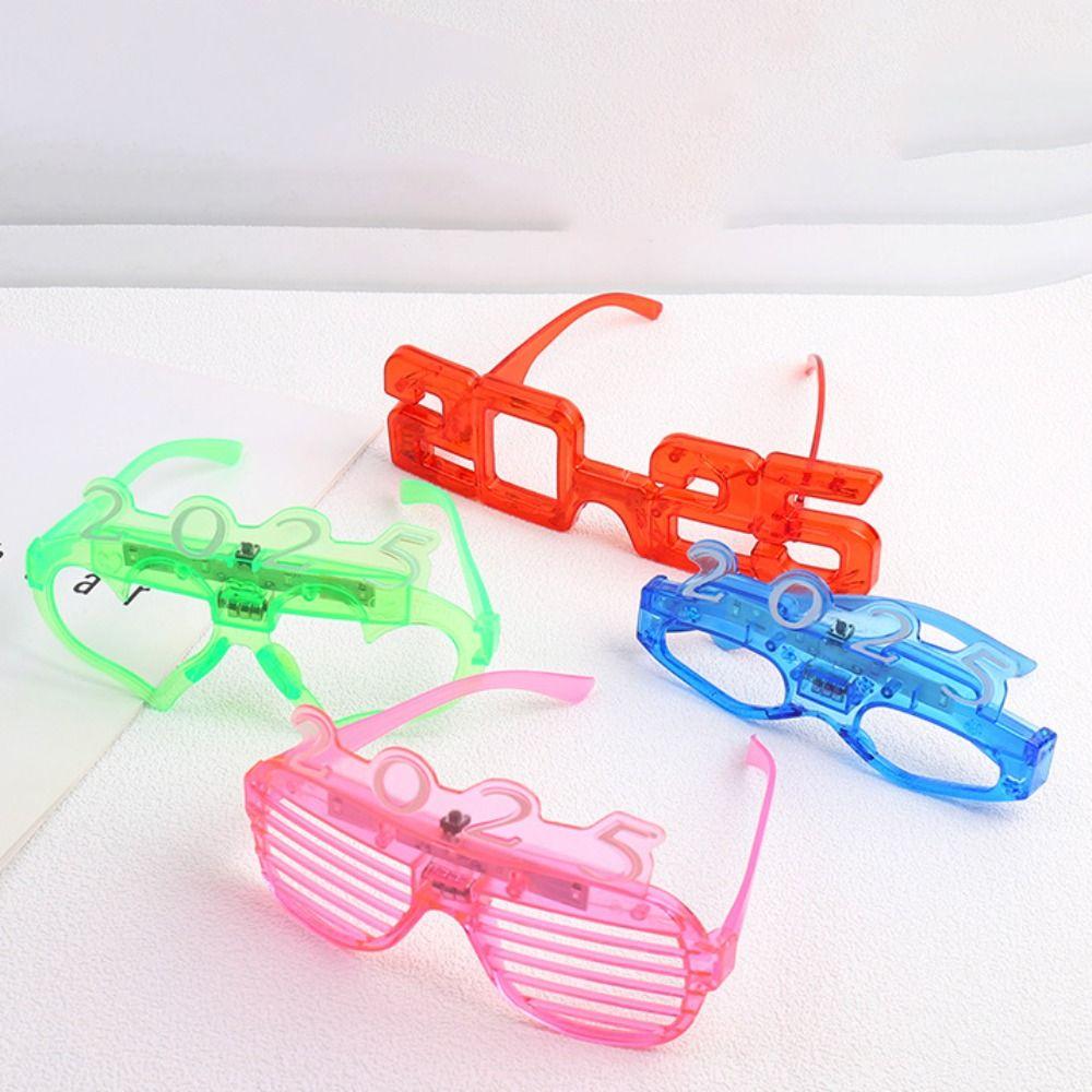 Number Letter 2025 Happy New Year Glow Glasses Light Up New Year Party Glasses Decorations