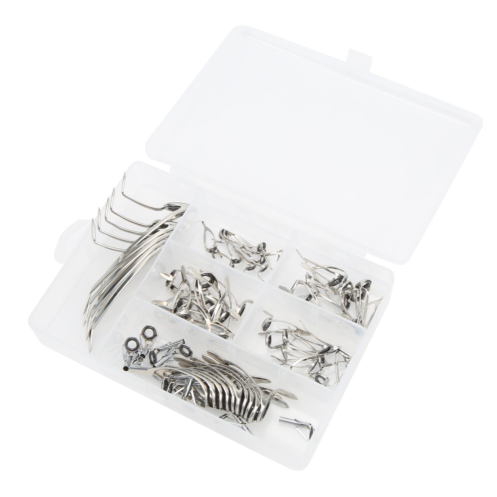 

65 шт. комплект для ремонта удочек, устойчивый к коррозии, экологически чистые портативные направляющие для удочек с