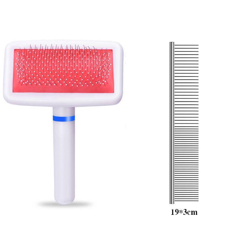 Pet De-Shedding Hair Brush: Cat & Dog Fur Remover Comb