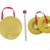 Gong Instrument Mini Finger Cymbals Percussion Brass with Mallet for Parties