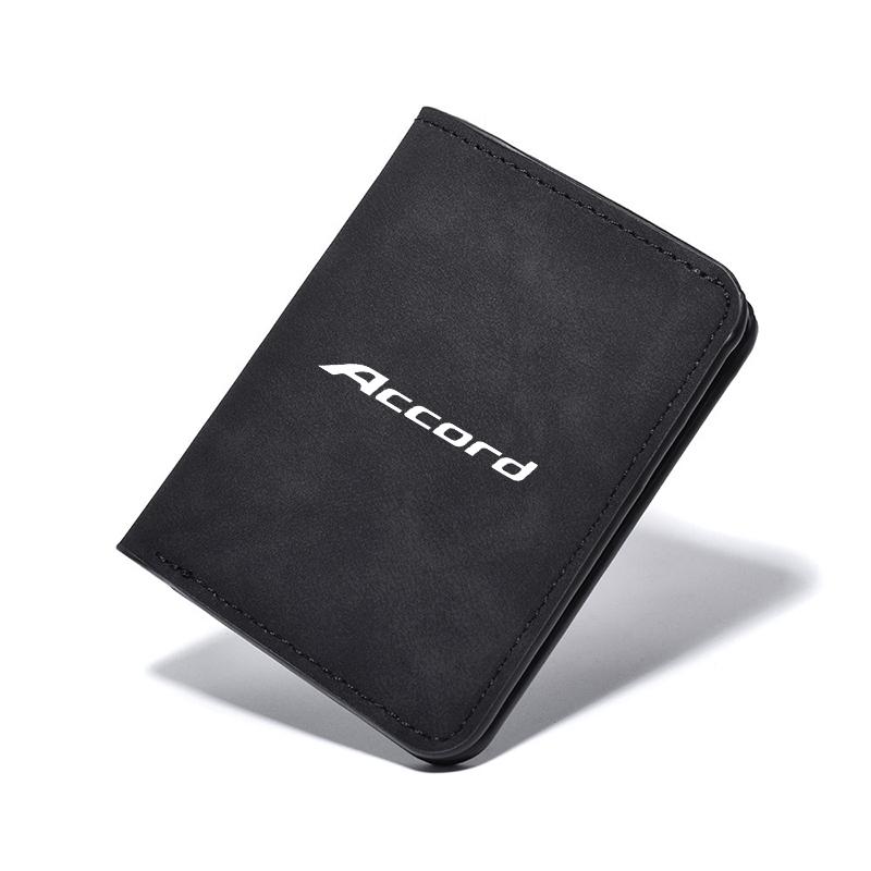 Fashion Car Emblems Driver License Cover Credit Card Wallets Holder Accessory For Honda Accord CRV Civic Jazz City Odyssey Mugen XD9