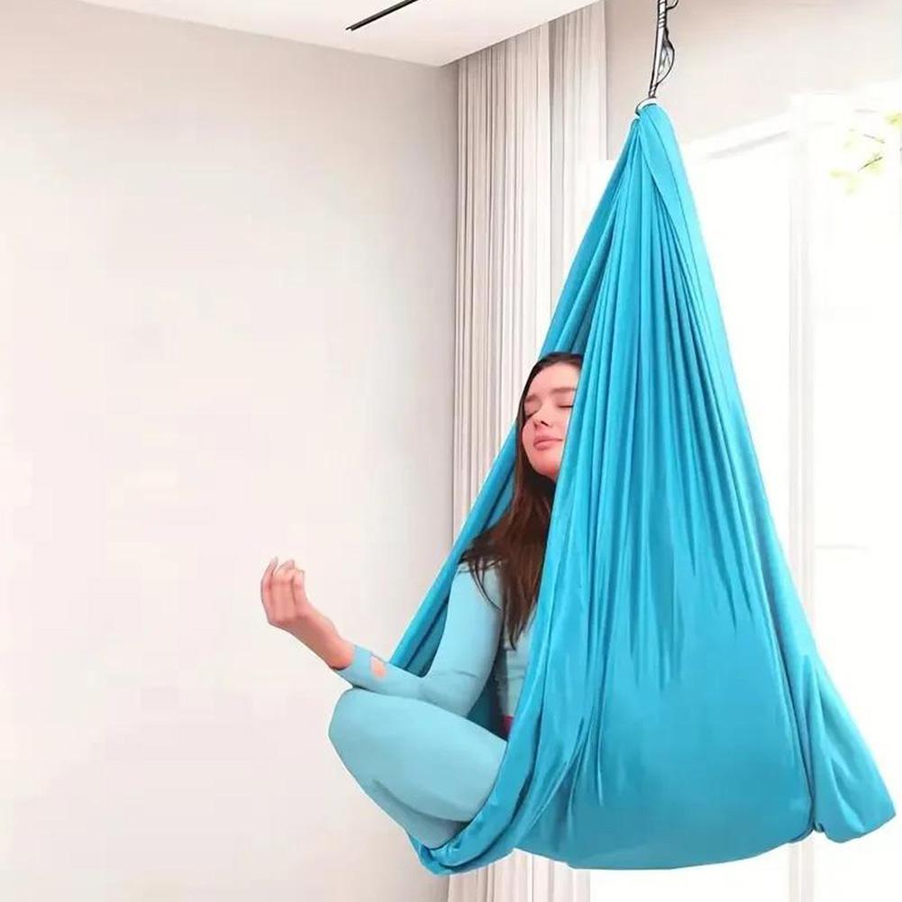 Therapy Swing Heavy Duty Snuggle Cuddle Hammock Portable Elastic Snuggle Swing Yoga Hanging Seat for Autism ADHD Aspergers