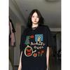 Hiphop Plus Size Summer Letter Printed Cotton Short Sleeved T-shirt for Women Ins Trendy Brand Summer Loose Top for Women
