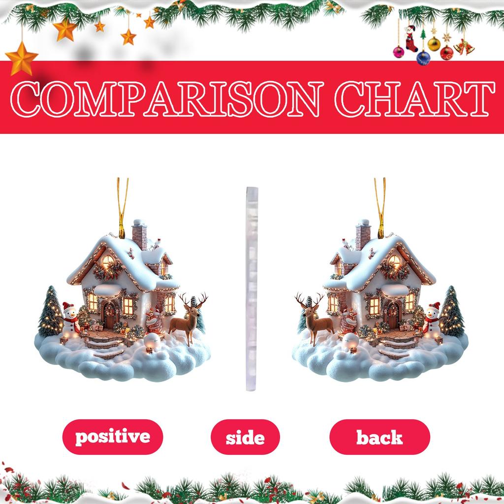 Christmas Igloo Car Pendant Acrylic Pendant Christmas Tree Pendant