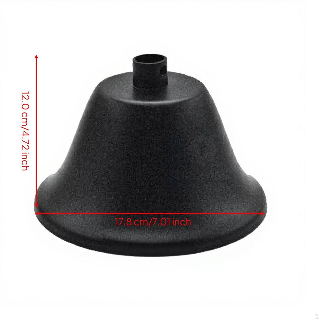 E27 Single Head Hanging Light Base, Metal Ceiling Cover, Trumpet Shape, Living Room Decor Black 180