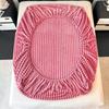2025 Rabbit Velvet Bedsheet Bed Cover, Single Piece, Winter Thick Milk Coral Velvet Mattress Protective Cover, Dust-proof