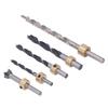 5Pcs Pocket Hole Drill Bit 3 Knife Points High Speed Steel Woodworking Tool Set Kit