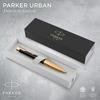 PARKER S0735820 Parker Ballpoint Pen, Urban Matte Black, GT, Medium, Permanent Imported, In a Gif...