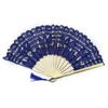 Bamboo Handle Vintage Lace Hand Fan European Style with Tassel Embroidered Folding Fan Hand Held Dance Fan Summer Gift