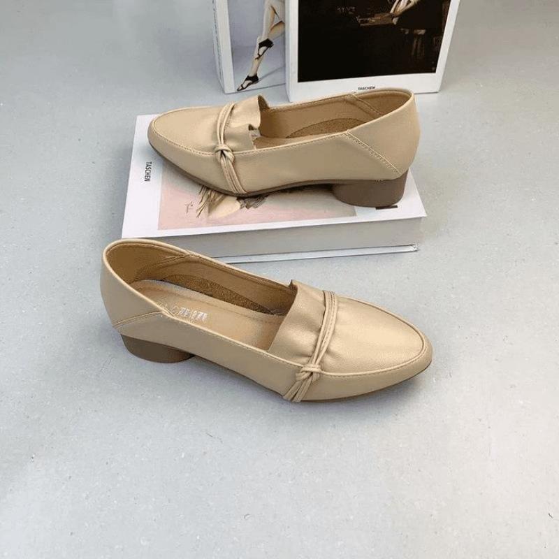 2025 New Popular Low-heeled Mother Single Shoes Women's Autumn Comfortable and Fashionable Pointed Versatile Soft-soled Thick-heeled Women's Shoes
