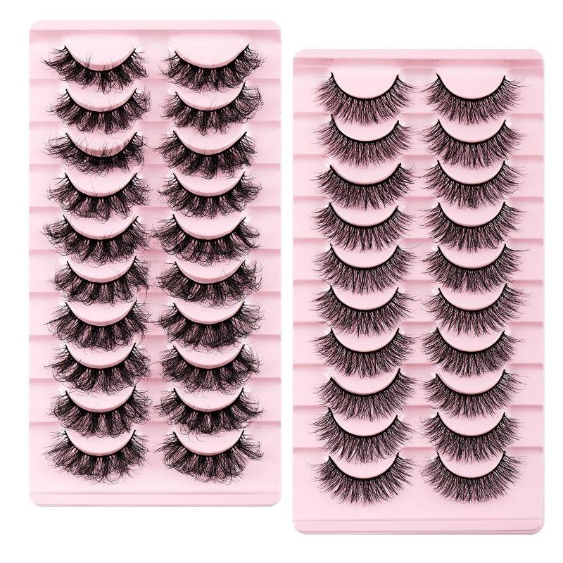 Natural and Slender Faux Eyelashes with Multiple Layers of Dense and Cross Shaped Faux Water Eyelashes