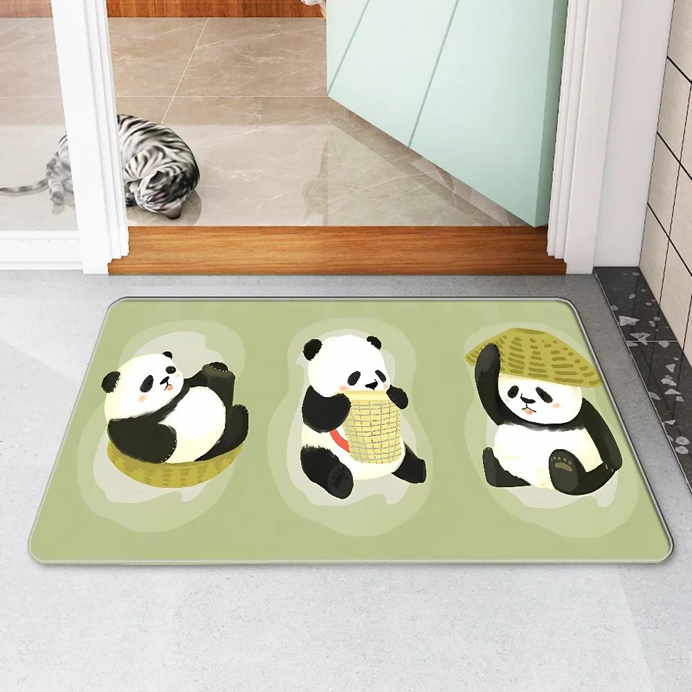 Panda Doormats Welcome Home Rugs Bedrooom Carpet Kitchen Floor Mat Entrance Door Mats Foot Bath Doormat Bathroom RoomPrayer Rug