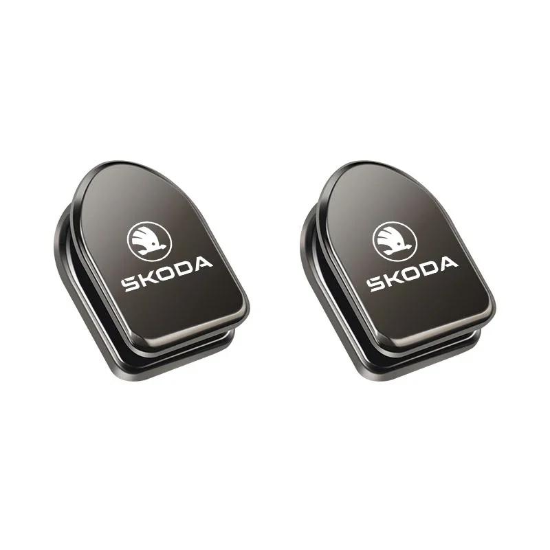 2Pcs Metal Car Styling Storage Hooks Organizer For Skoda Octavia Superb Rapid Kodiaq Karoq Fabia Kamiq Citigo Yeti Scala Enyaq kyvc74