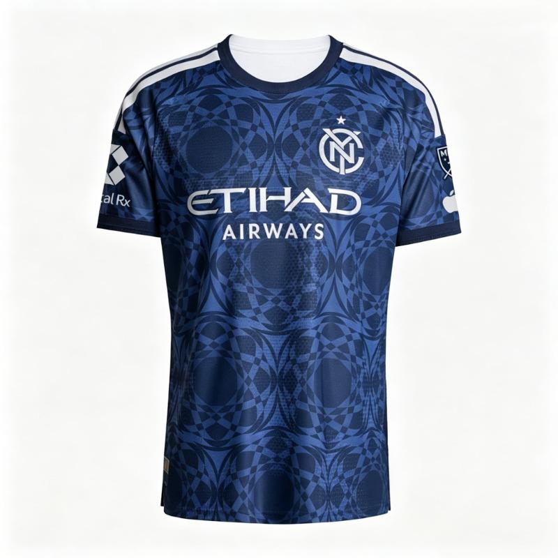 26‑27 New York City FC Home Soccer Jersey Men Short Sleeve Quick‑Dry Football Shirt Fan Version Sport Uniform Moto