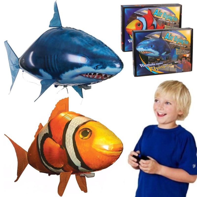 Remote Control Flying Shark Clownfish Balloon Helicopter For Kids Stunning Gift Idea