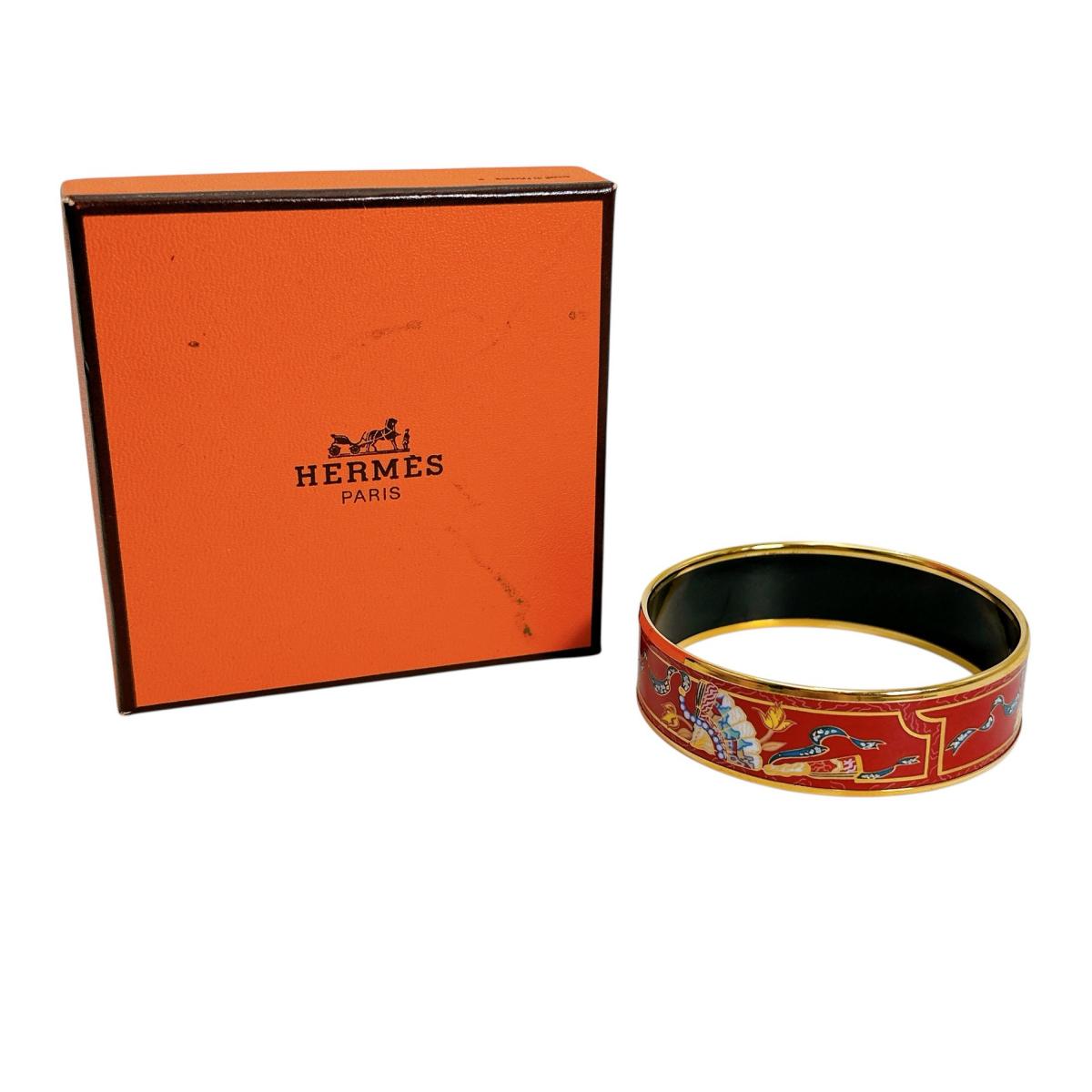 

HERMES Emilel GM Bangle others Red x gold unisex Used